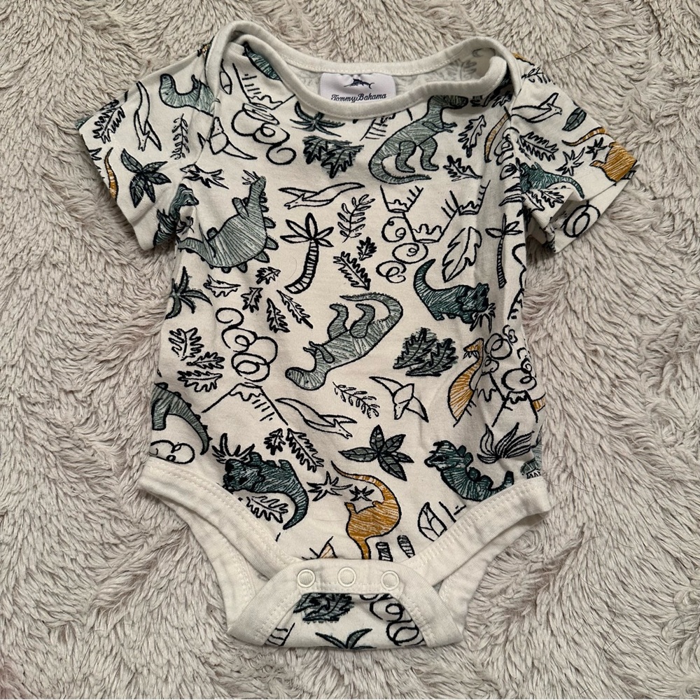tommy bahamas dinosaur onesie